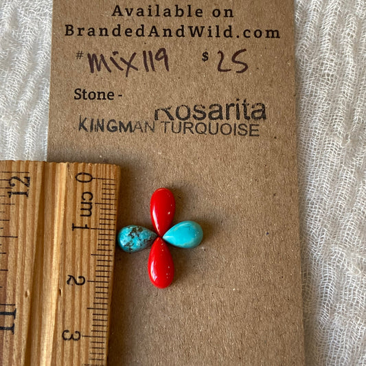 Rosarita / Kingman Cabochon - MIX119