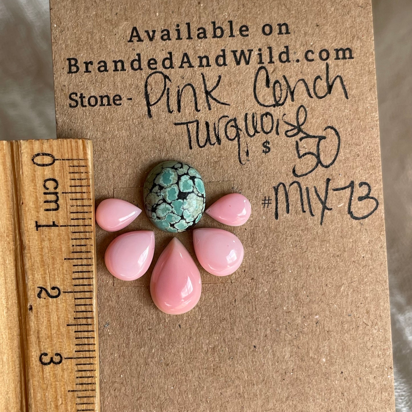 Turquoise / Pink Conch - Cabochon - Mix73 0F50CF8E-FF02-4E04-9B9F-8BA631677C7C Brandedandwild.com