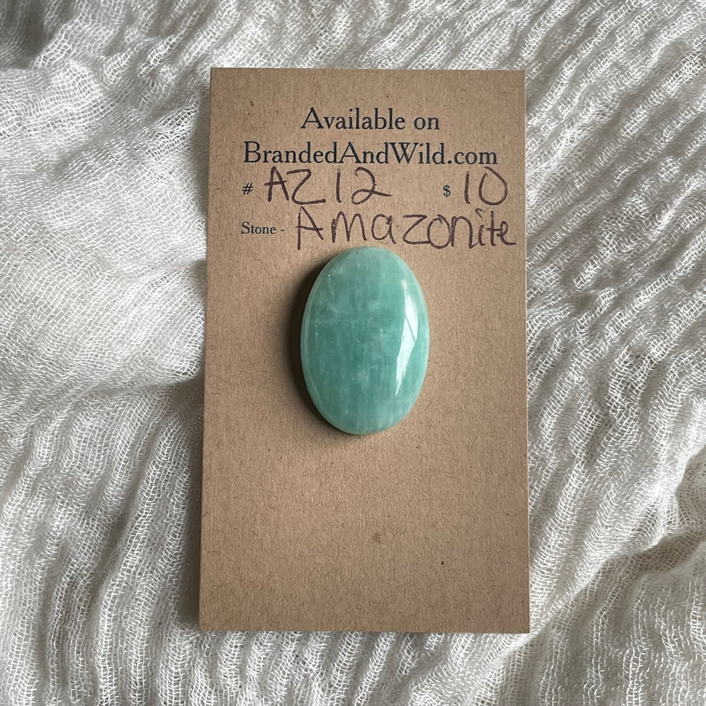 Amazonite Cabochon - AZ12 0F6752DE-EE53-4D29-8E34-B2F9AC7287D0 Brandedandwild.com