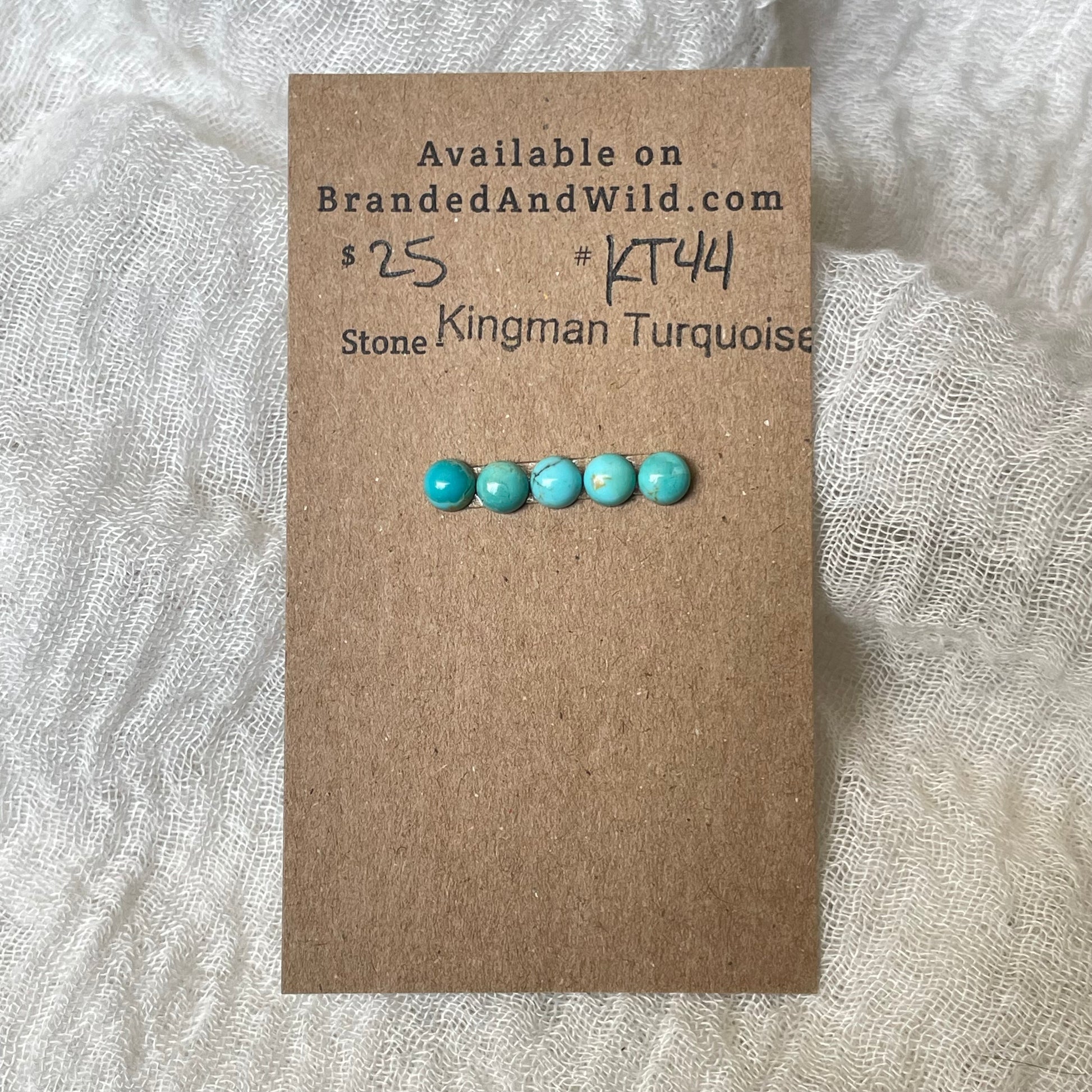 Kingman Turquoise Cabochon - KT44 0F89E3EA-361A-4C46-8F19-43CEEB0E6FC4 Brandedandwild.com