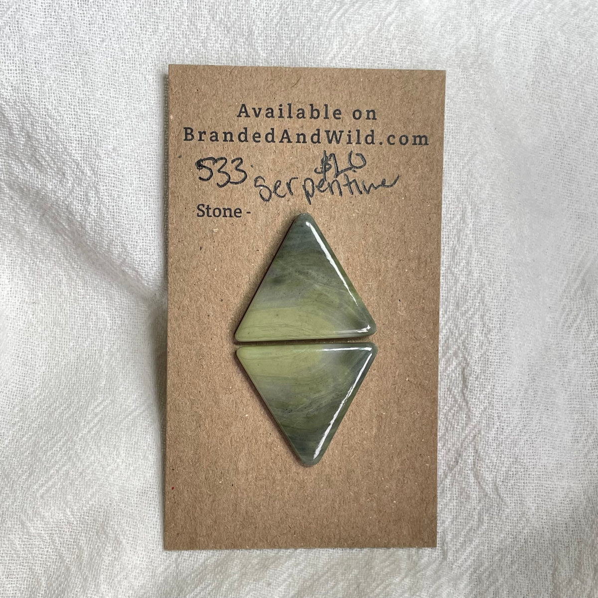 Serpentine - Cabochon - S33 0F967FC8-88FA-4811-B00C-8FF6551A9B13 Brandedandwild.com