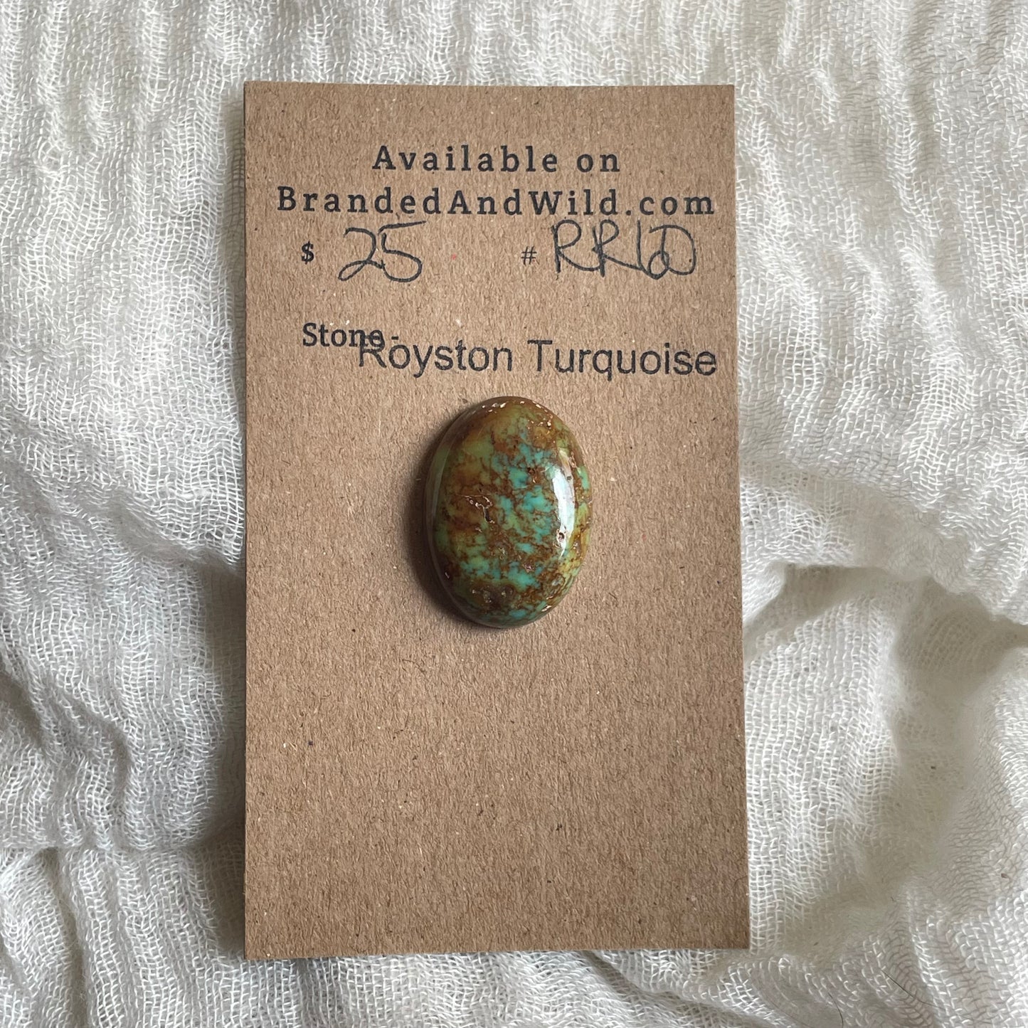Royston Ribbon Turquoise Cabochon RR60 0F9762DA-69CE-436C-9BAD-B996E4F104D9 Brandedandwild.com
