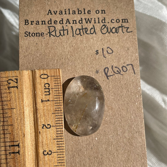Rutilated Quartz Cabochon - RQ07 0FBAB61D-2BD4-4D0D-A8F1-3C64F51DF297 Brandedandwild.com