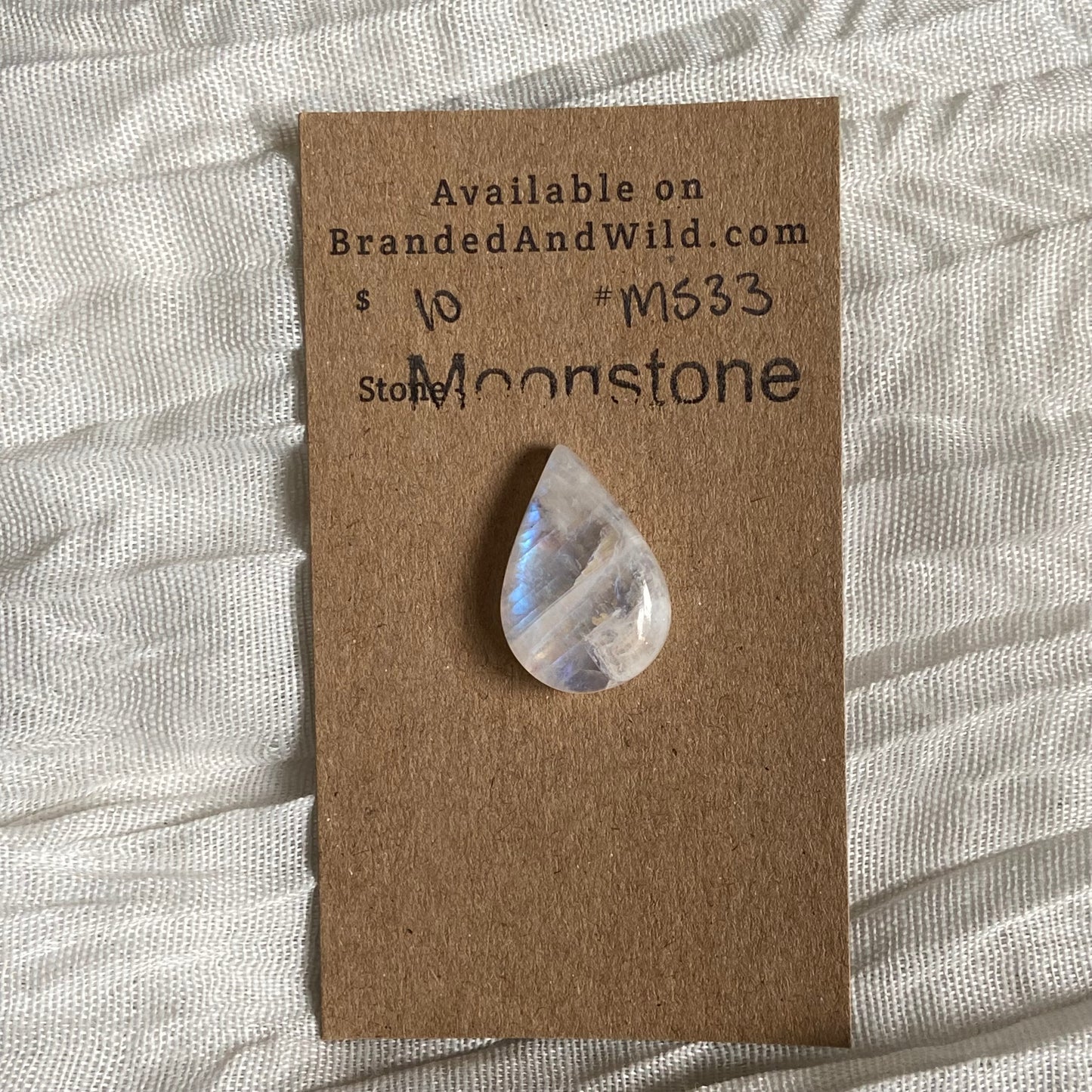 Moonstone cabochon - Ms33 0FC3F2B2-F156-49CE-9370-91E7C6966E82 Brandedandwild.com