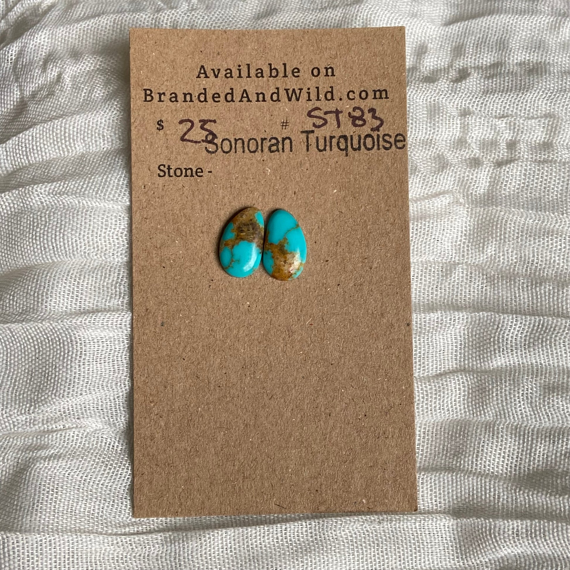 Sonoran Turquoise Cabochon - ST83 0FCB8F68-DE92-4252-9073-71BC9E851987 Brandedandwild.com