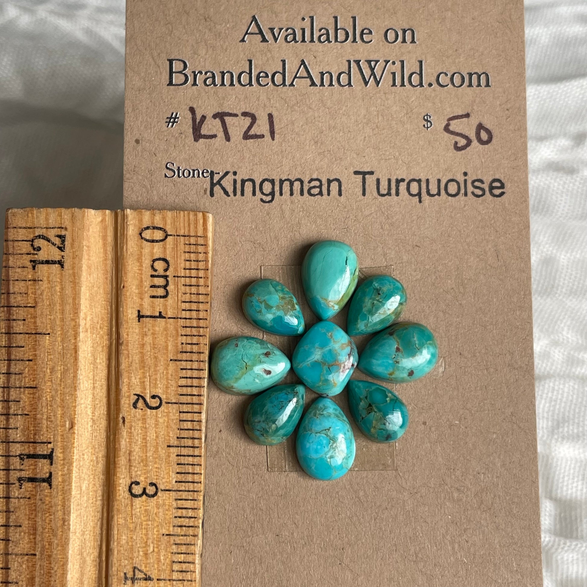 Kingman Turquoise Cabochon - KT21 0FD1B02F-04E0-4411-A8F8-798001CF68F1 Brandedandwild.com