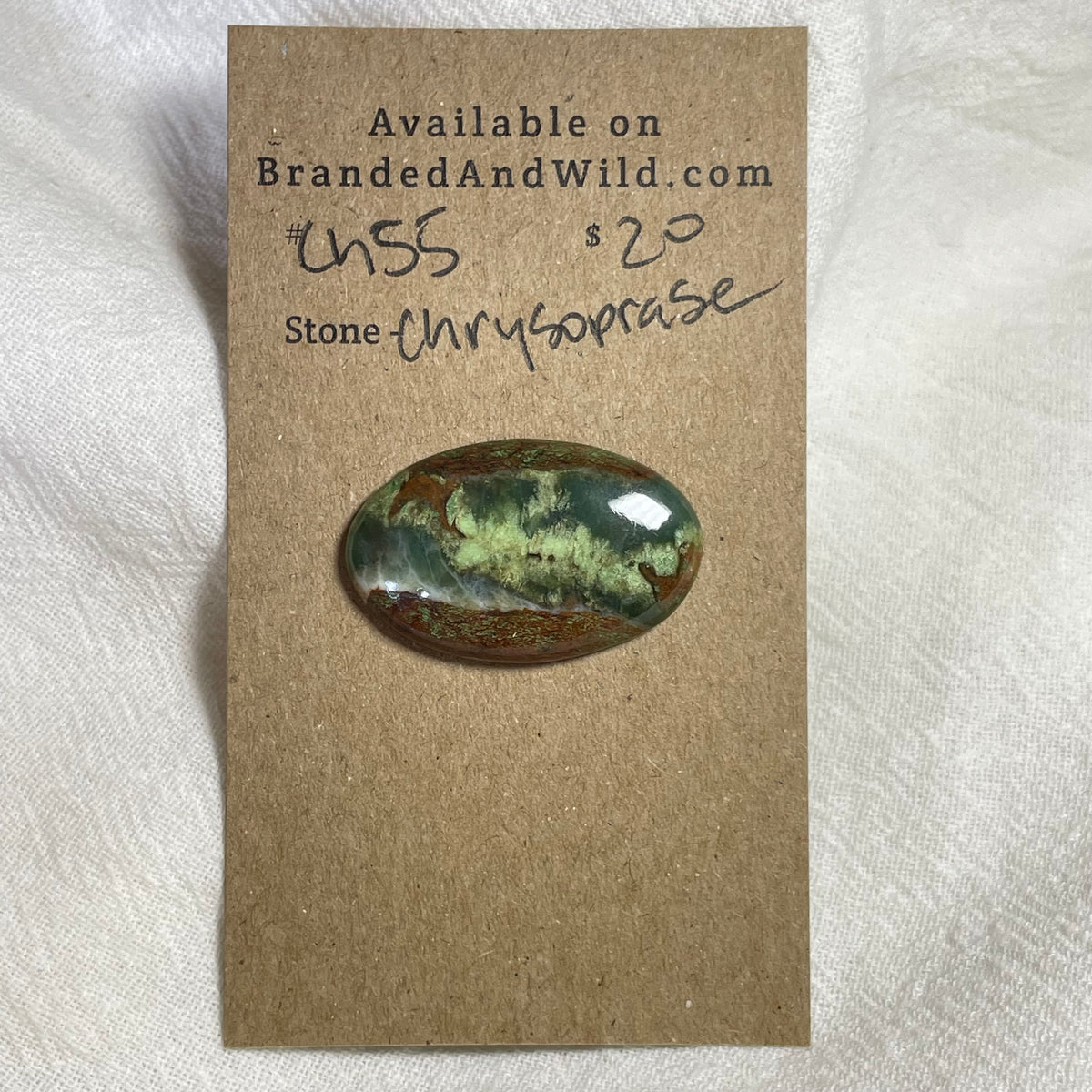 Chrysoprase Cabochon - CH55 102E41FB-B690-44D5-9531-8F4F7E40797B Brandedandwild.com