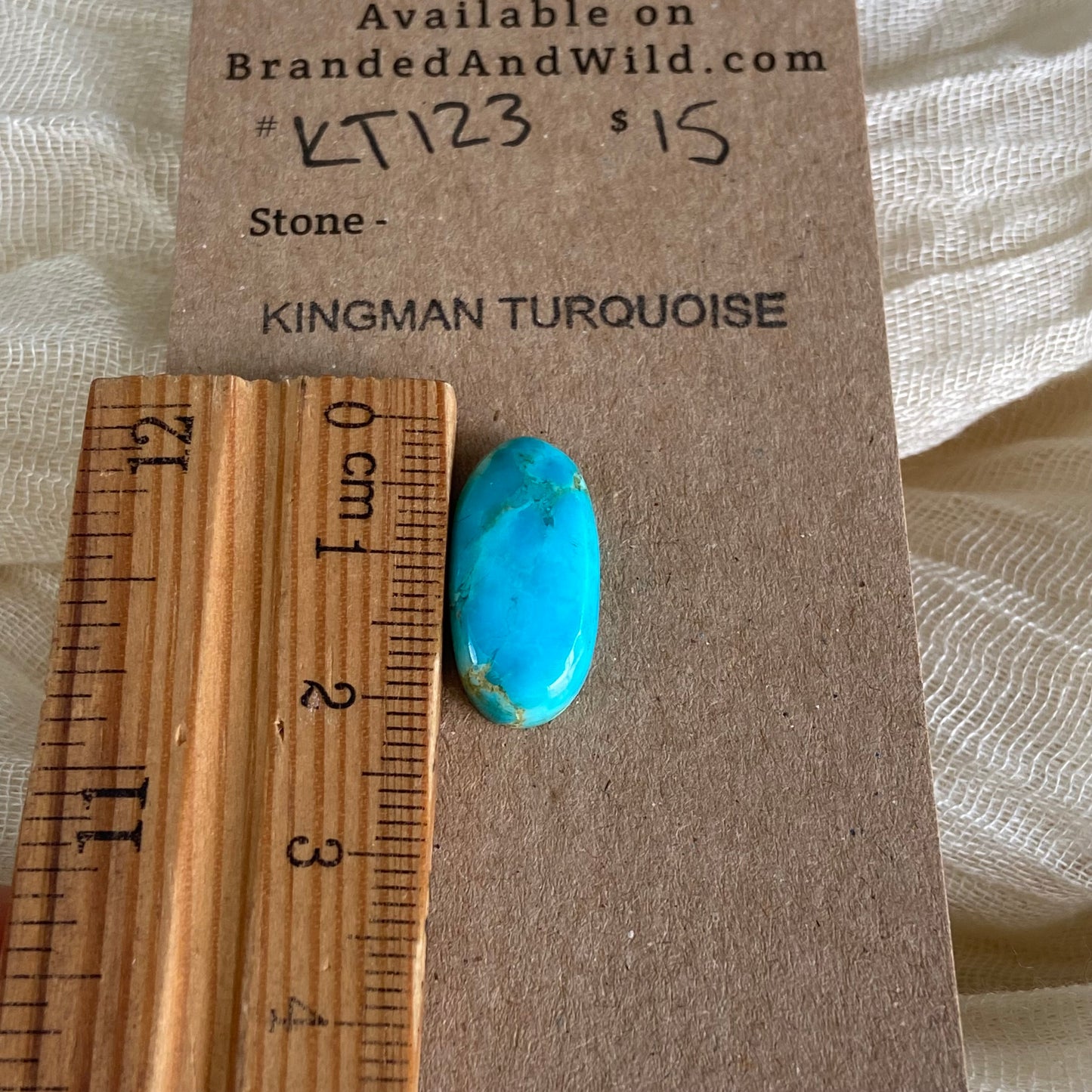 Kingman Turquoise Cabochon - KT123 103A87DF-0FFA-4789-B071-D72862B89A23 Brandedandwild.com