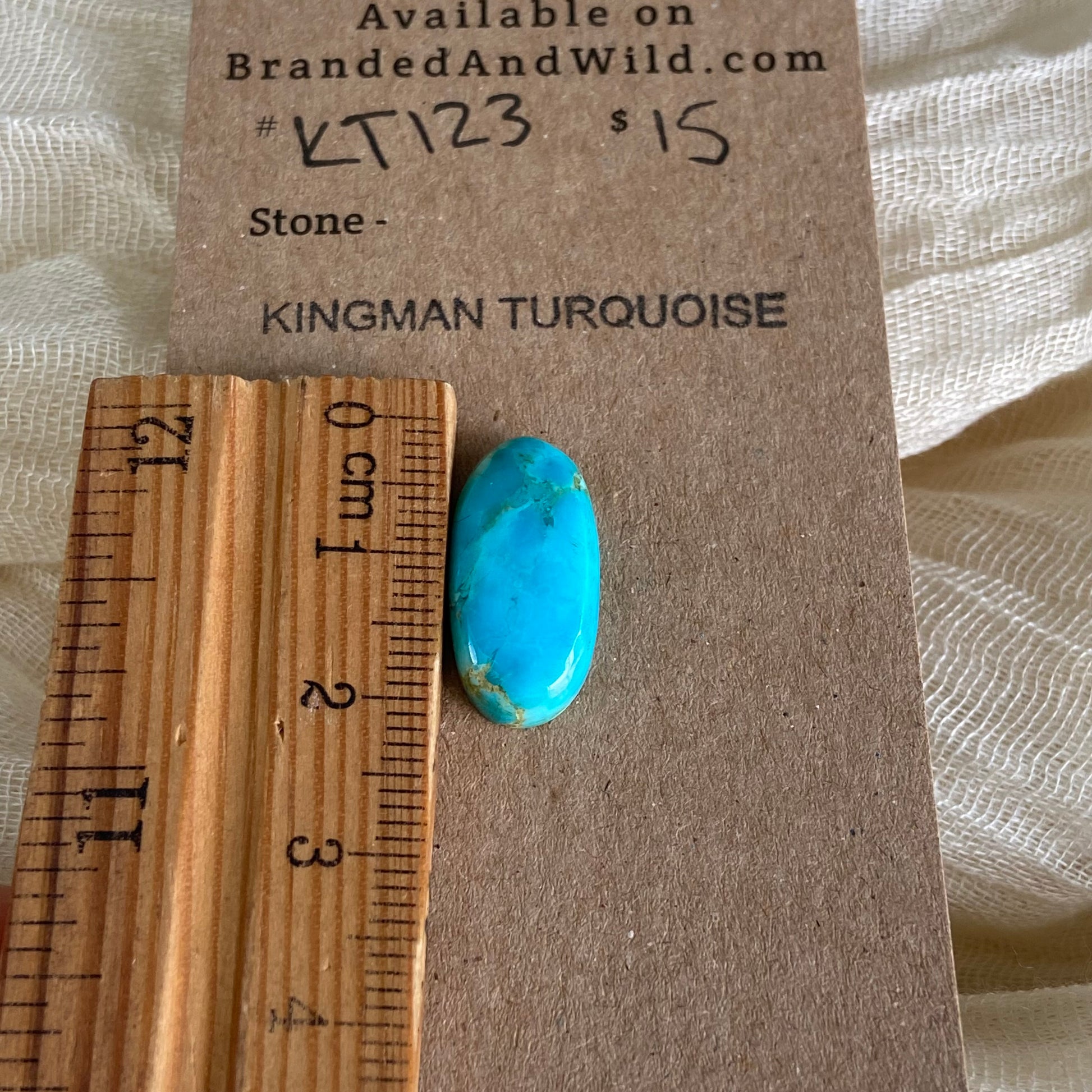 Kingman Turquoise Cabochon - KT123 103A87DF-0FFA-4789-B071-D72862B89A23 Brandedandwild.com