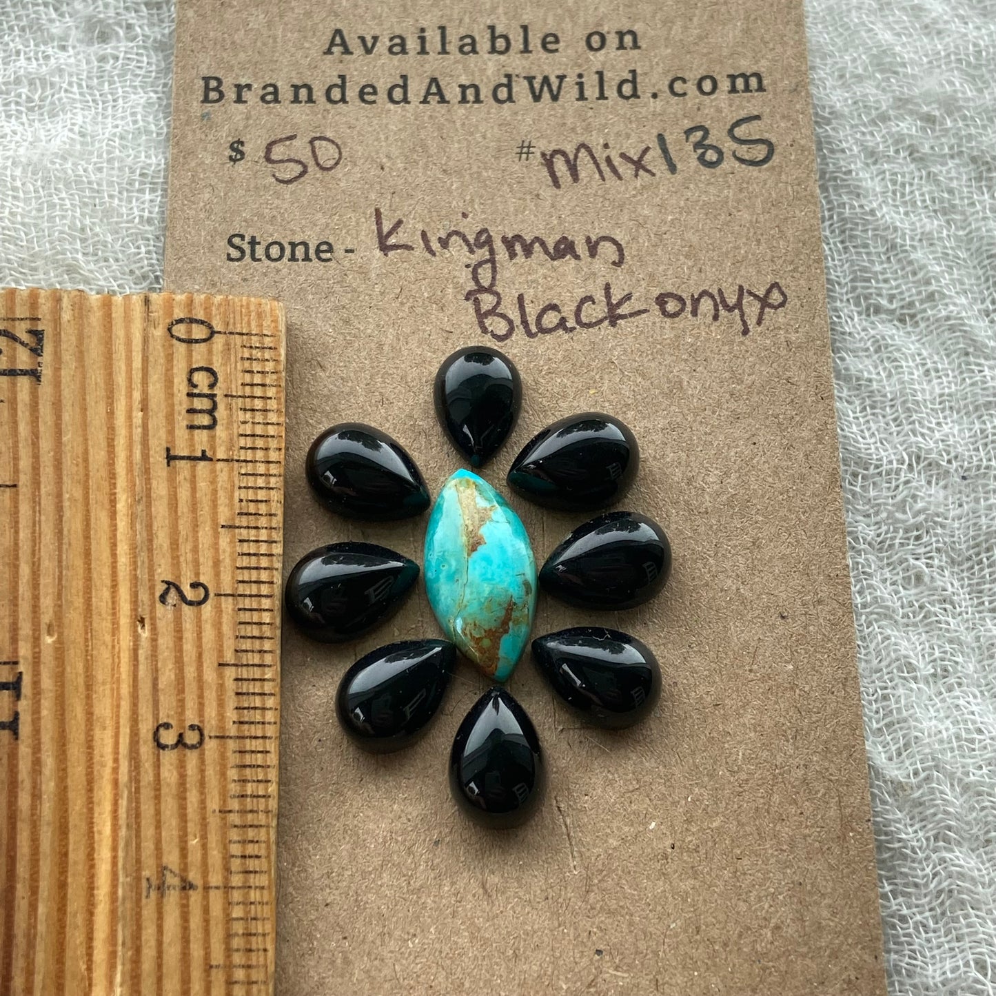 Kingman / Black Onyx Cabochon - Mix135