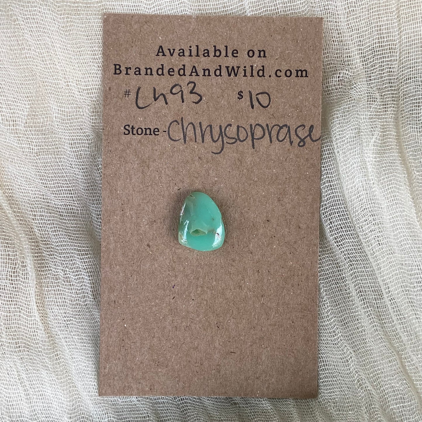 Chrysoprase Cabochon - Ch93 108C5616-C1CA-4FB5-81FE-288F481BE679 Brandedandwild.com