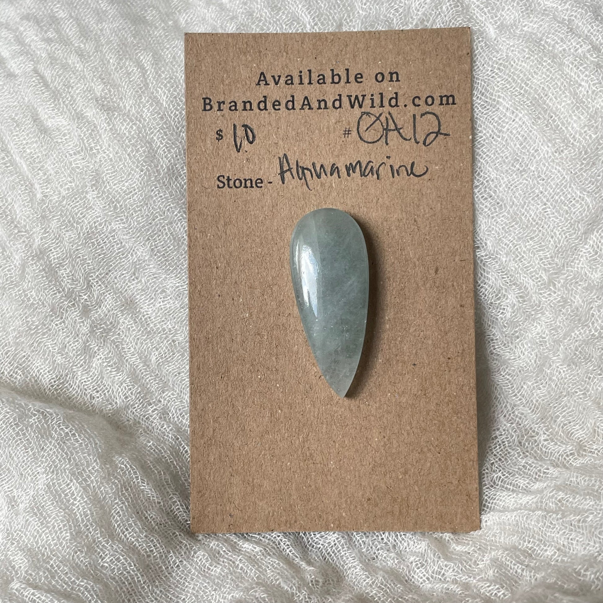 Aquamarine Cabochon AQ12 1096113A-6813-46F7-B8C1-2080BC16E910 Brandedandwild.com