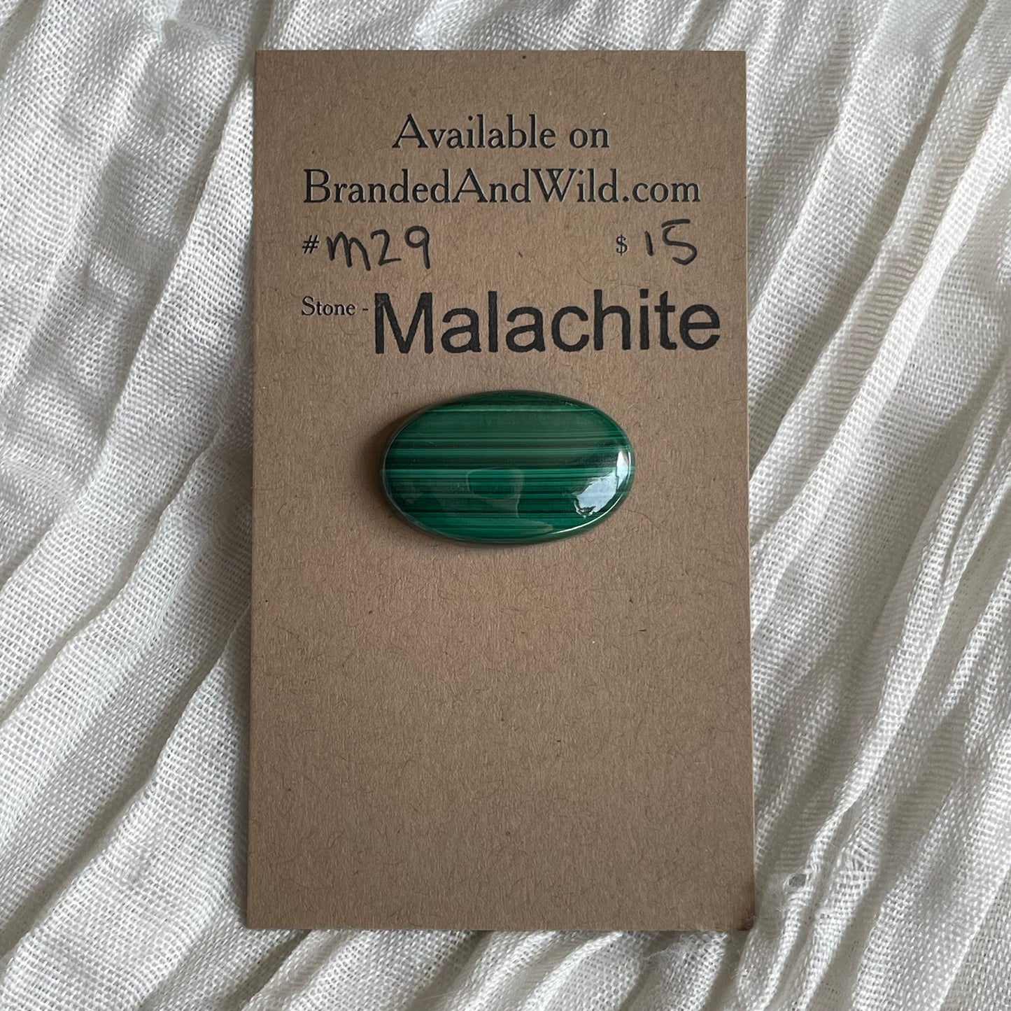Malachite Cabochon - M29 10A204FC-D8FE-44FD-A7CA-EFD233999A6A Brandedandwild.com
