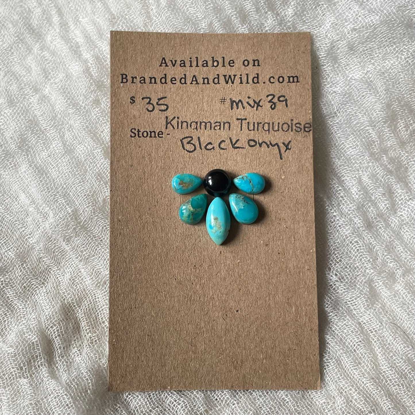 Kingman / Black Onyx Cabochon - Mix39 10C3354A-D325-4160-863B-EB70D14B7740 Brandedandwild.com