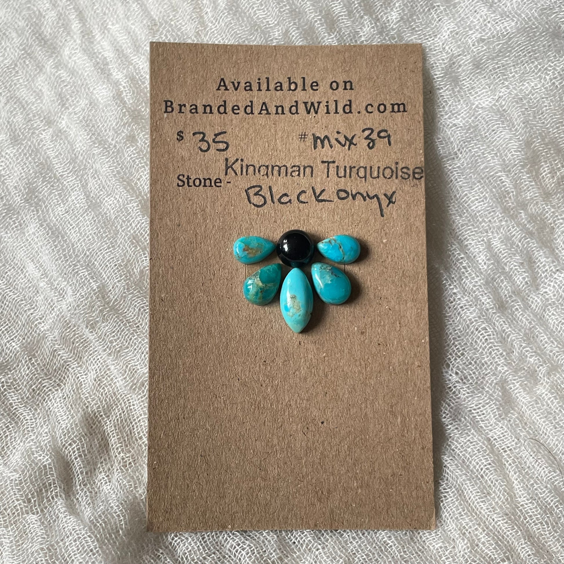 Kingman / Black Onyx Cabochon - Mix39 10C3354A-D325-4160-863B-EB70D14B7740 Brandedandwild.com