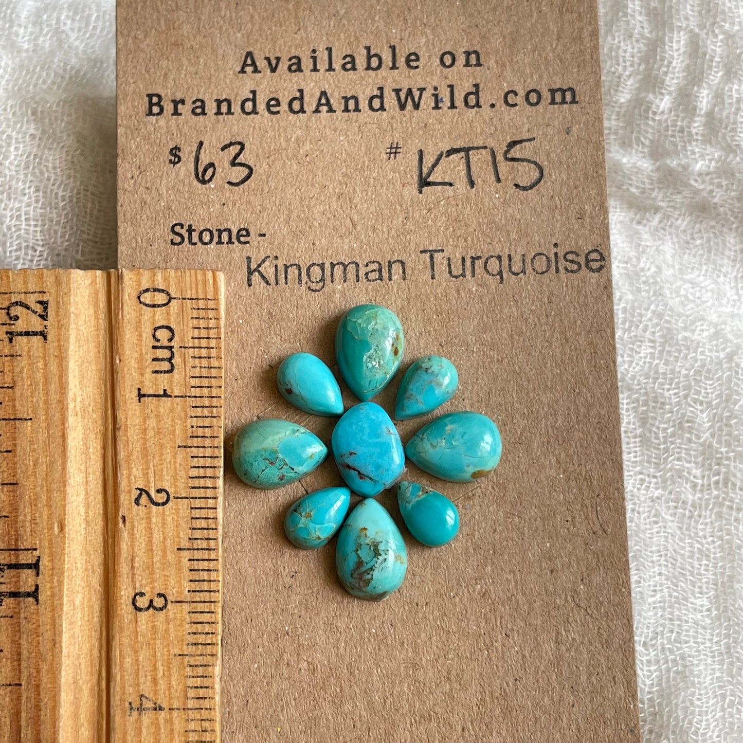 Kingman Turquoise Cabochon - KT15 10CB9F0E-290D-4408-81F6-B3260B2EEFB3 Brandedandwild.com