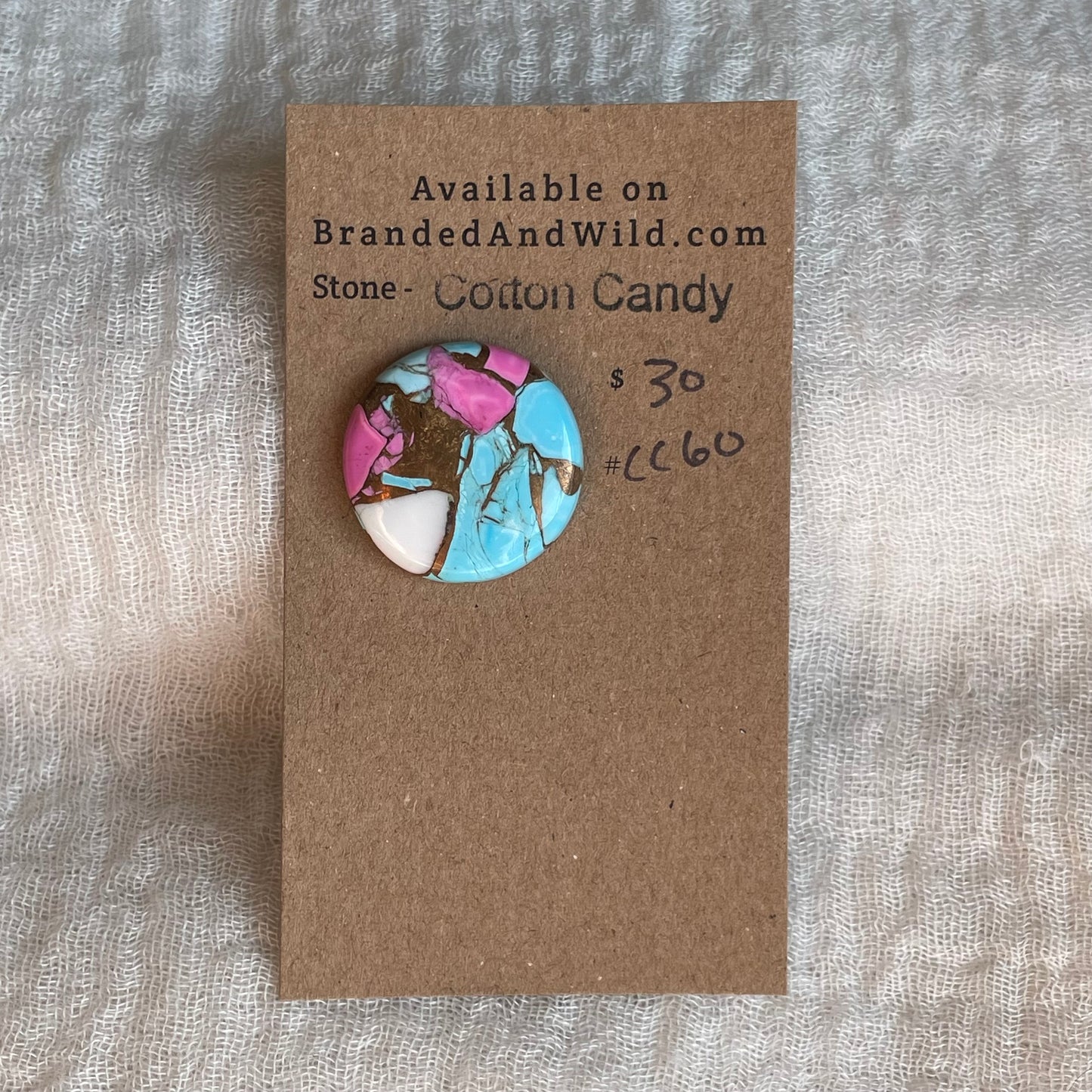 Cotton Candy Cabochon - CC60 10D667C3-21E7-4502-8B94-326156343D87 Brandedandwild.com