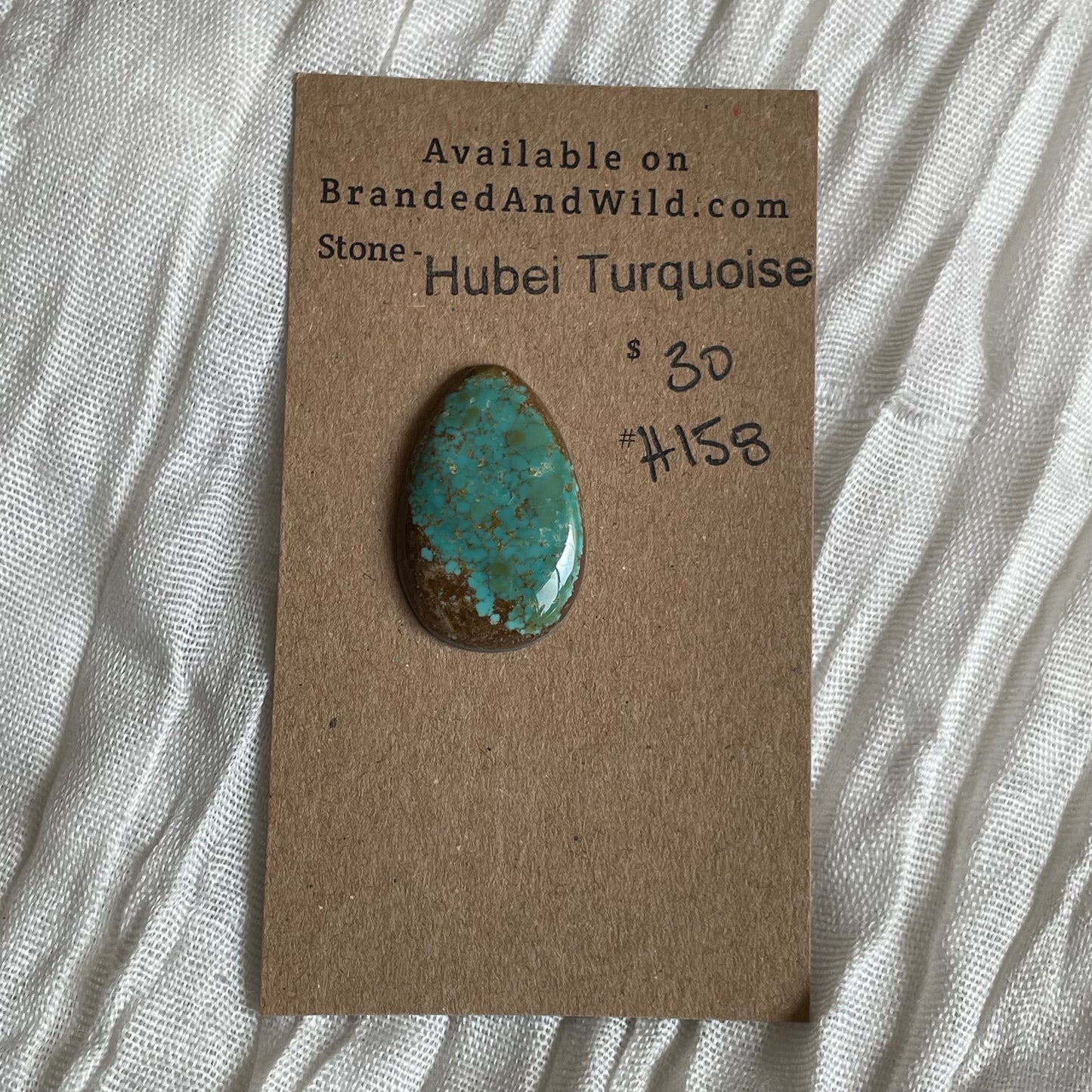 Hubei Turquoise Cabochon - H158 10D8BB1C-BC94-47A0-A645-6329C5495AC1 Brandedandwild.com