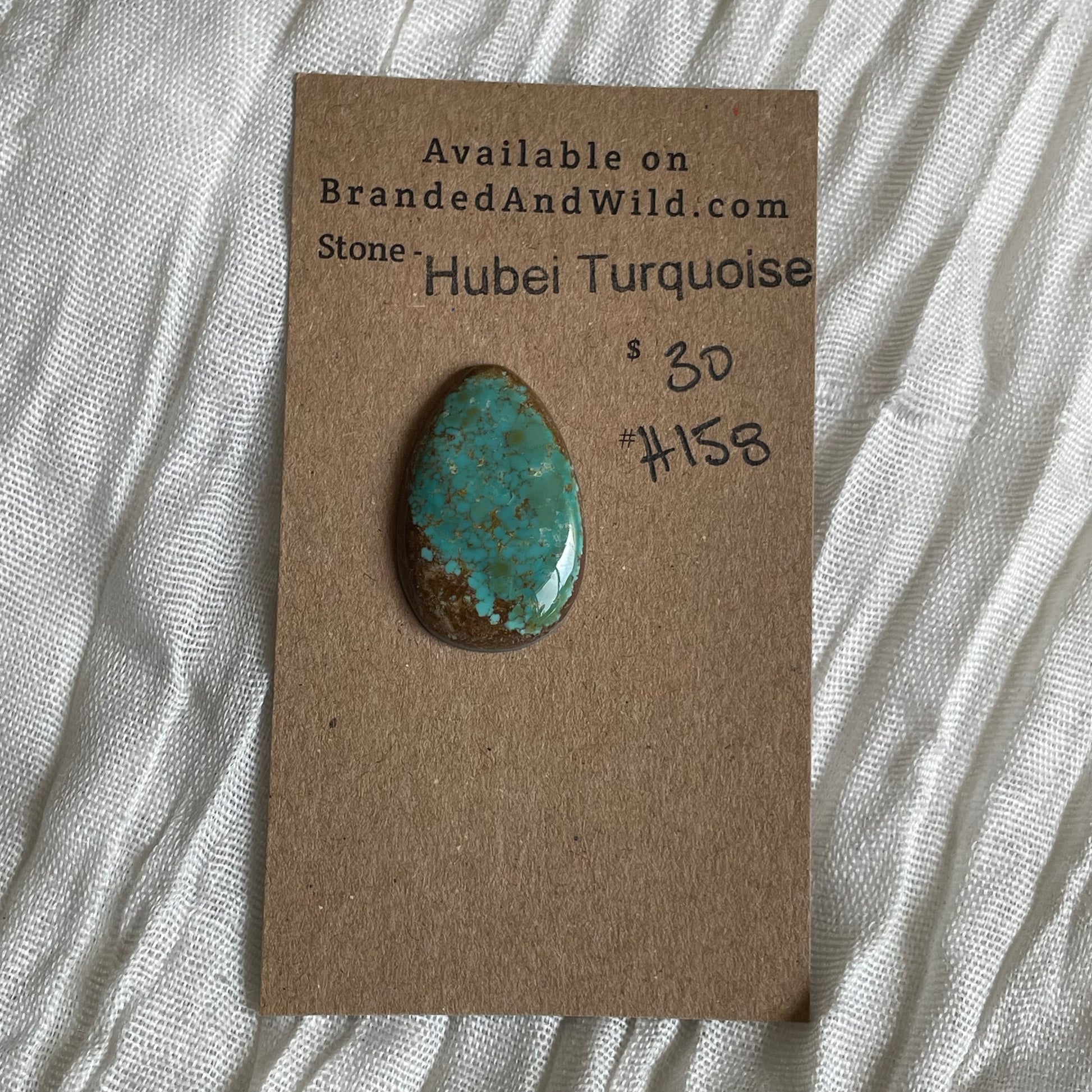 Hubei Turquoise Cabochon - H158 10D8BB1C-BC94-47A0-A645-6329C5495AC1 Brandedandwild.com