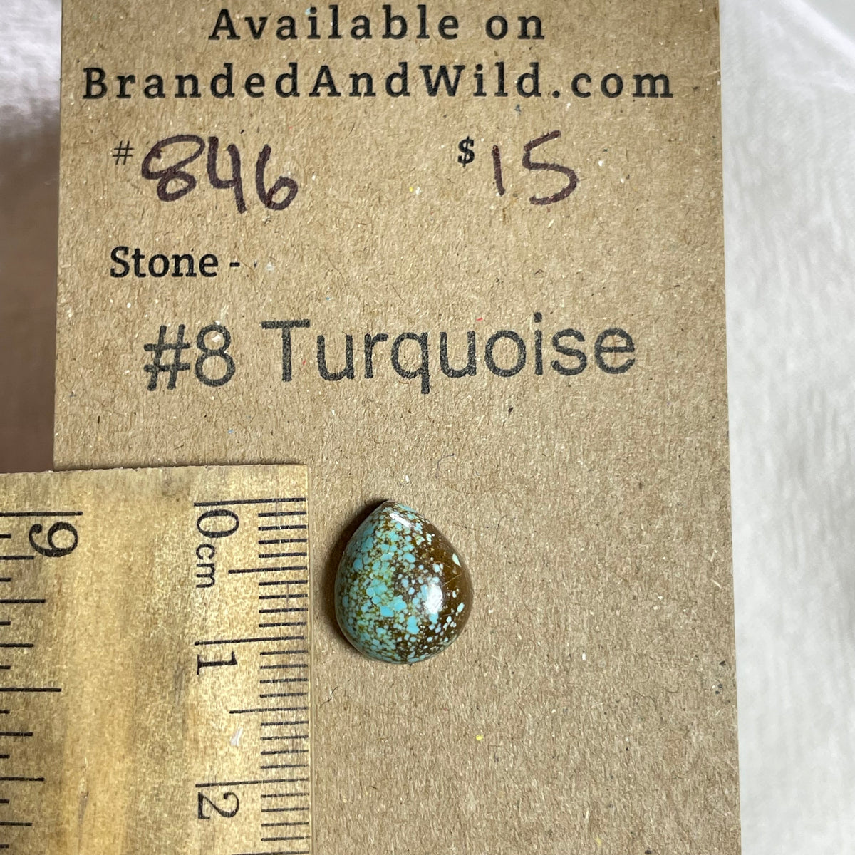 #8 Turquoise Cabochon - 846 10EC0C58-6034-4F62-BA9D-0053E1EE9088 Brandedandwild.com