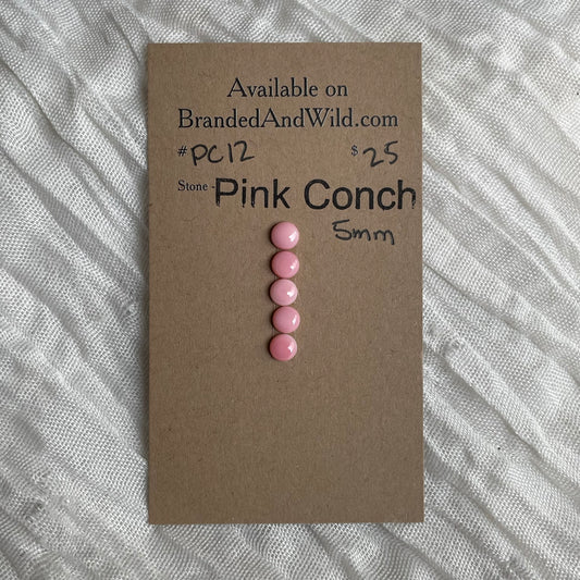 Pink Conch Cabochon - PC12 110AF65E-511E-4740-8845-44981E49DD0D Brandedandwild.com