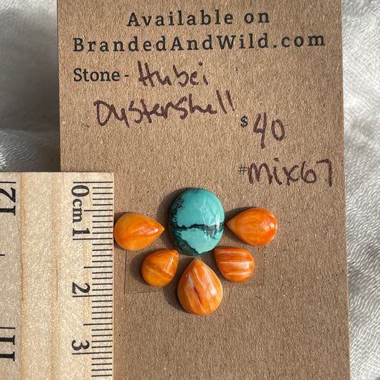 Hubei/Oyster Shell Cabochon - Mix67