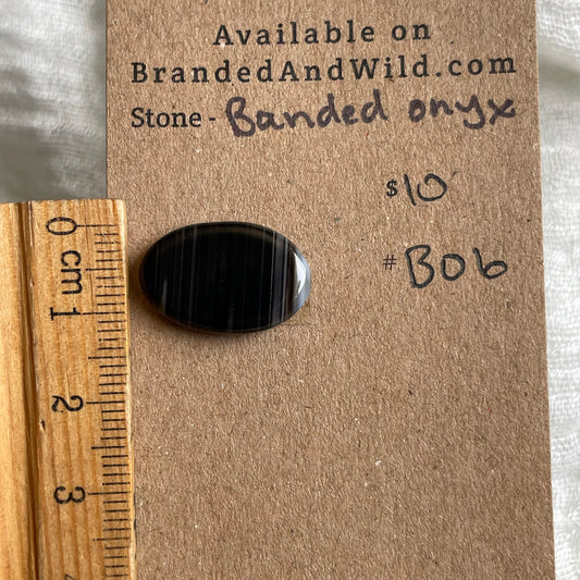 Black Onyx - Cabochon - BO6 11258C3F-2D8E-4DB3-B818-18A79376D01F Brandedandwild.com