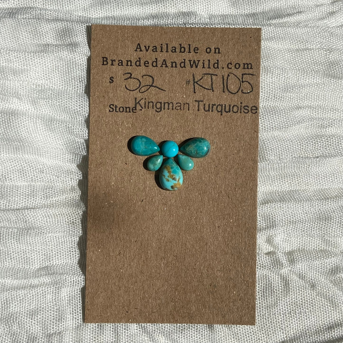 Kingman Turquoise Cabochon - KT105 112E1326-EC06-4C24-A715-3B8F27E56D53 Brandedandwild.com