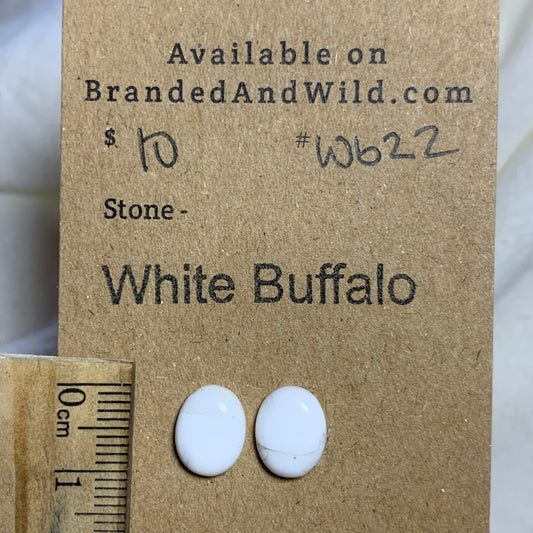 White Buffalo Cabochon - WB22 1145F879-FD66-46B1-8246-9807B747A111 Brandedandwild.com