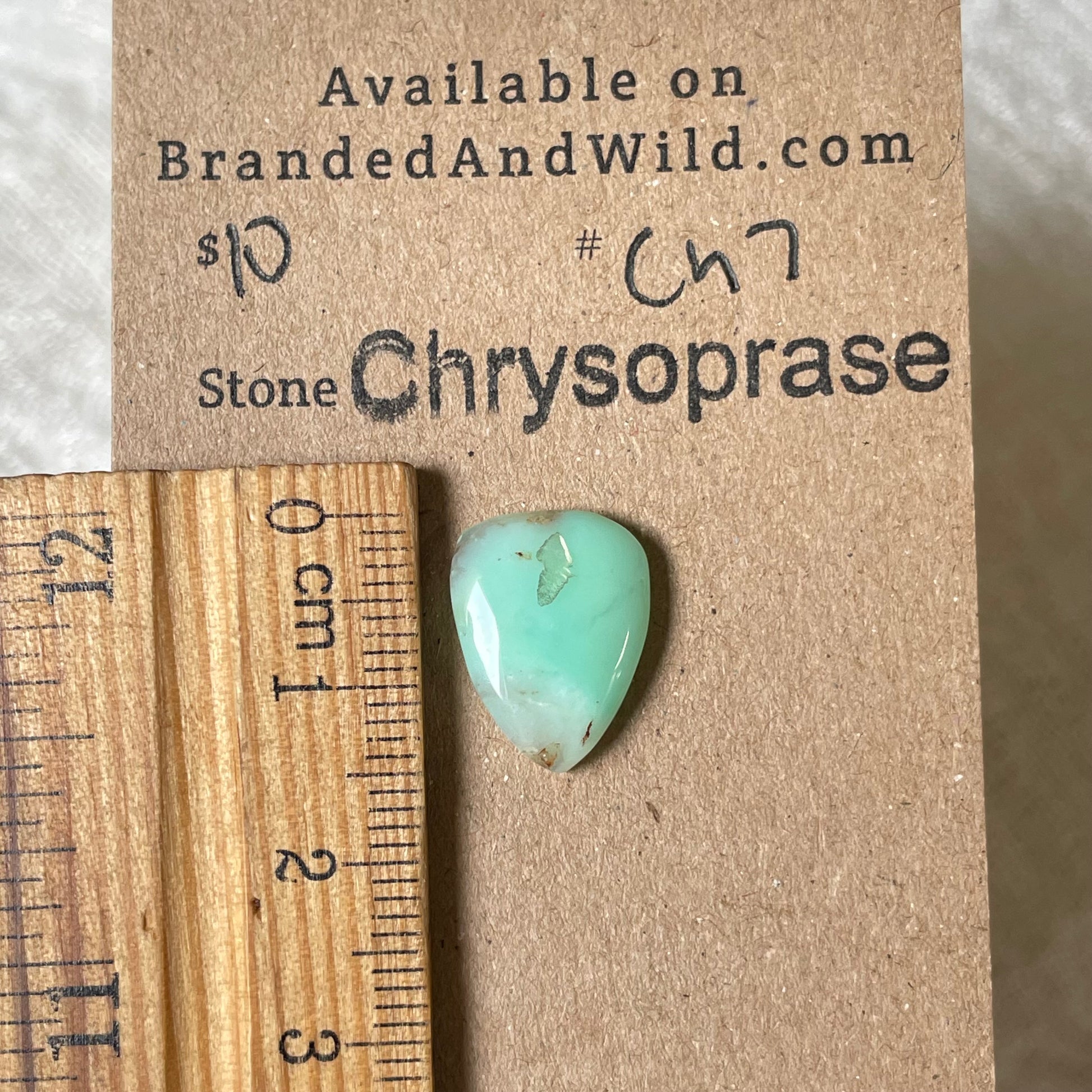 Chrysoprase Cabochon - Ch7 115A5112-7F7E-4913-A0EA-1772663AEC3D Brandedandwild.com