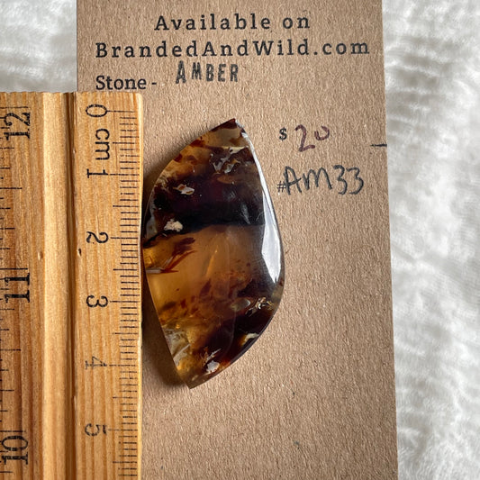 Amber Cabochon AM33 119D6C7B-C0F8-40C2-B090-B91CA2E8B0E8 Brandedandwild.com