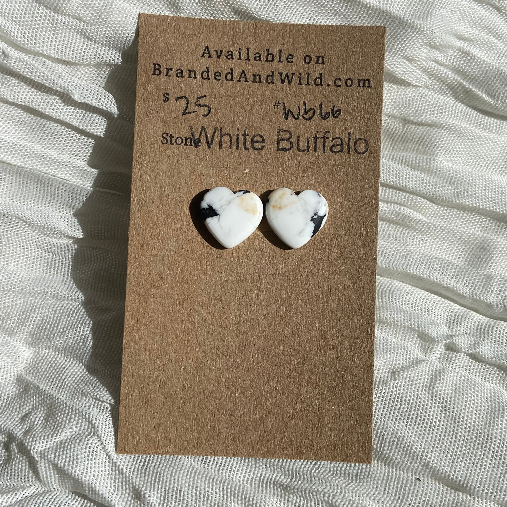 White Buffalo Cabochon - WB66 11DF5992-199A-4EC3-B02F-AB1E097126B3 Brandedandwild.com