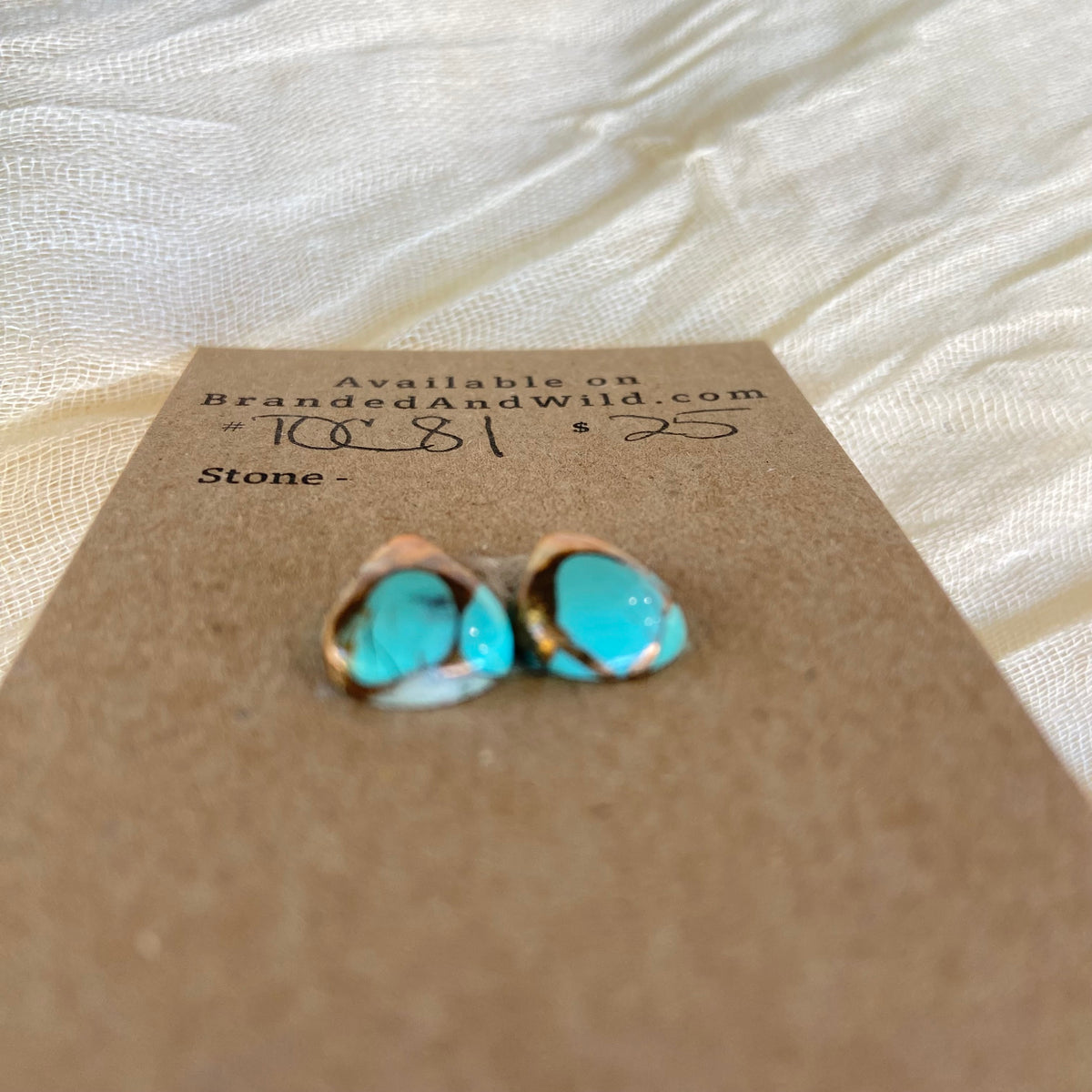 Turquoise, Oyster Shell, Copper Cabochon - TOC81 11FD9FEF-9A58-4D98-98EE-D56E86457B83 Brandedandwild.com