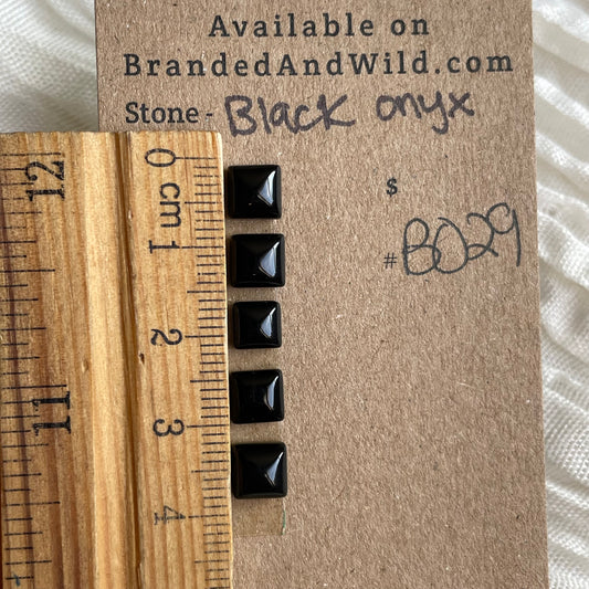 Black Onyx - Cabochon - B029 1217F5FF-8B96-444A-8FCE-675E31261509 Brandedandwild.com