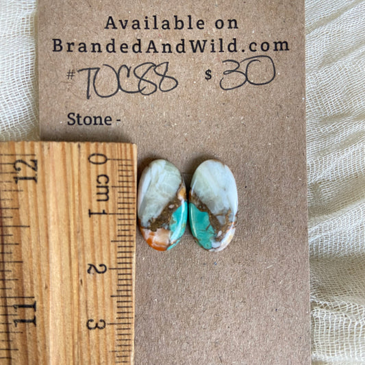 Turquoise, Oyster Shell, Copper Cabochon - TOC88 12247DDE-D455-4AB3-BFBA-0FD1436E181F Brandedandwild.com