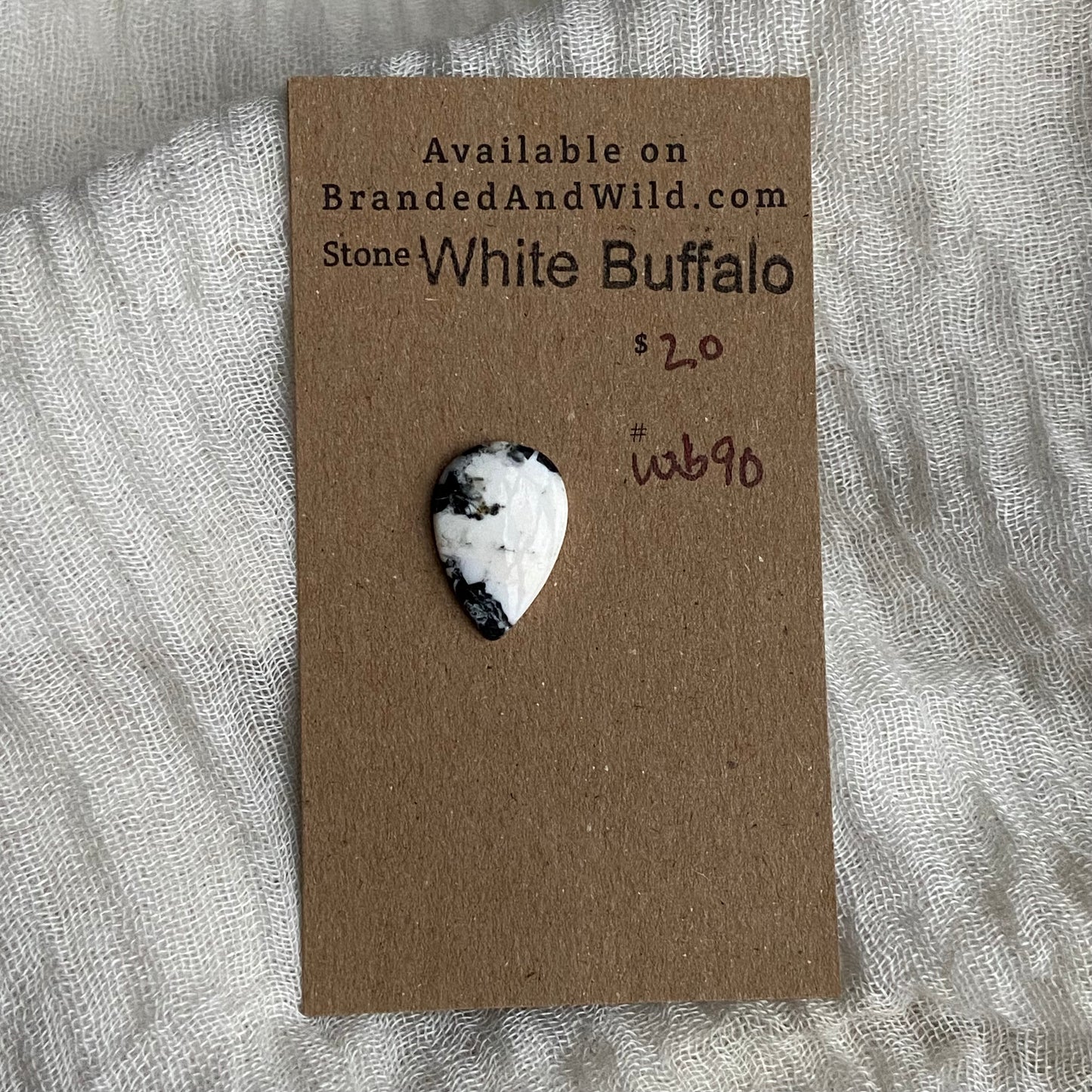 White Buffalo Cabochon - WB90