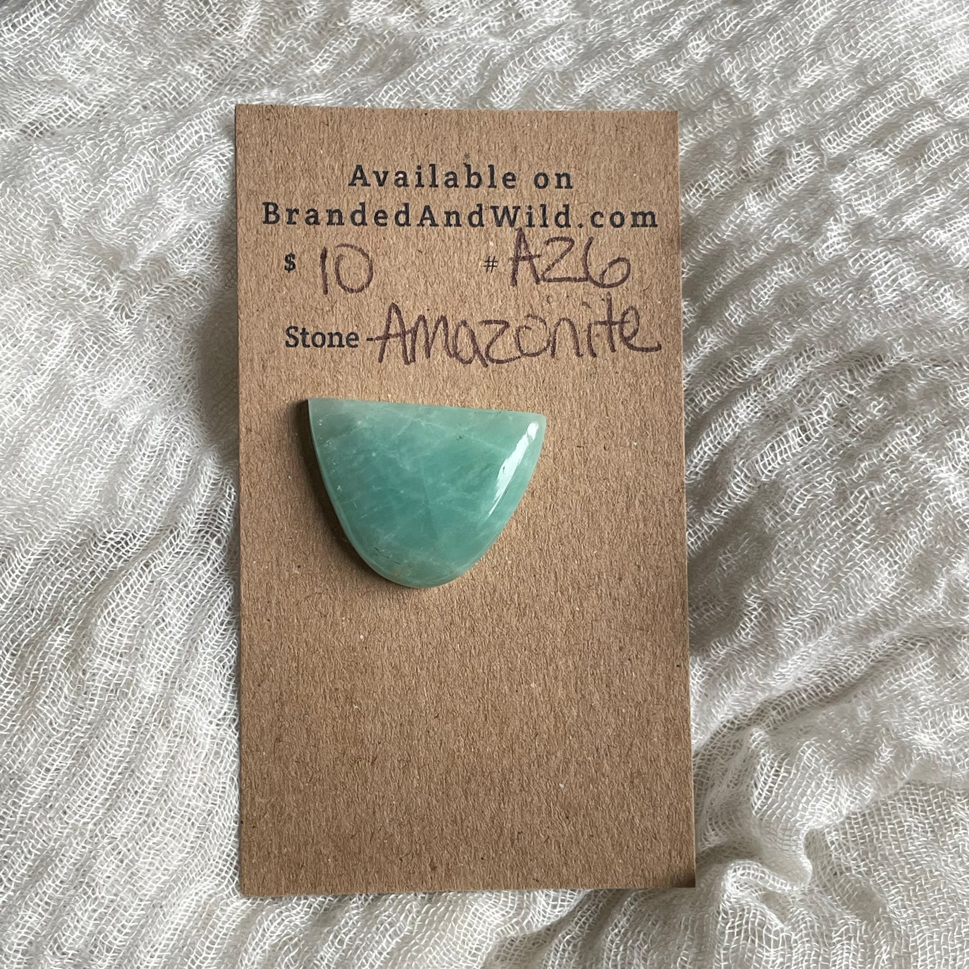 Amazonite Cabochon - AZ6 12374E4C-EA63-4F6F-9C0D-8B6E508A3933 Brandedandwild.com