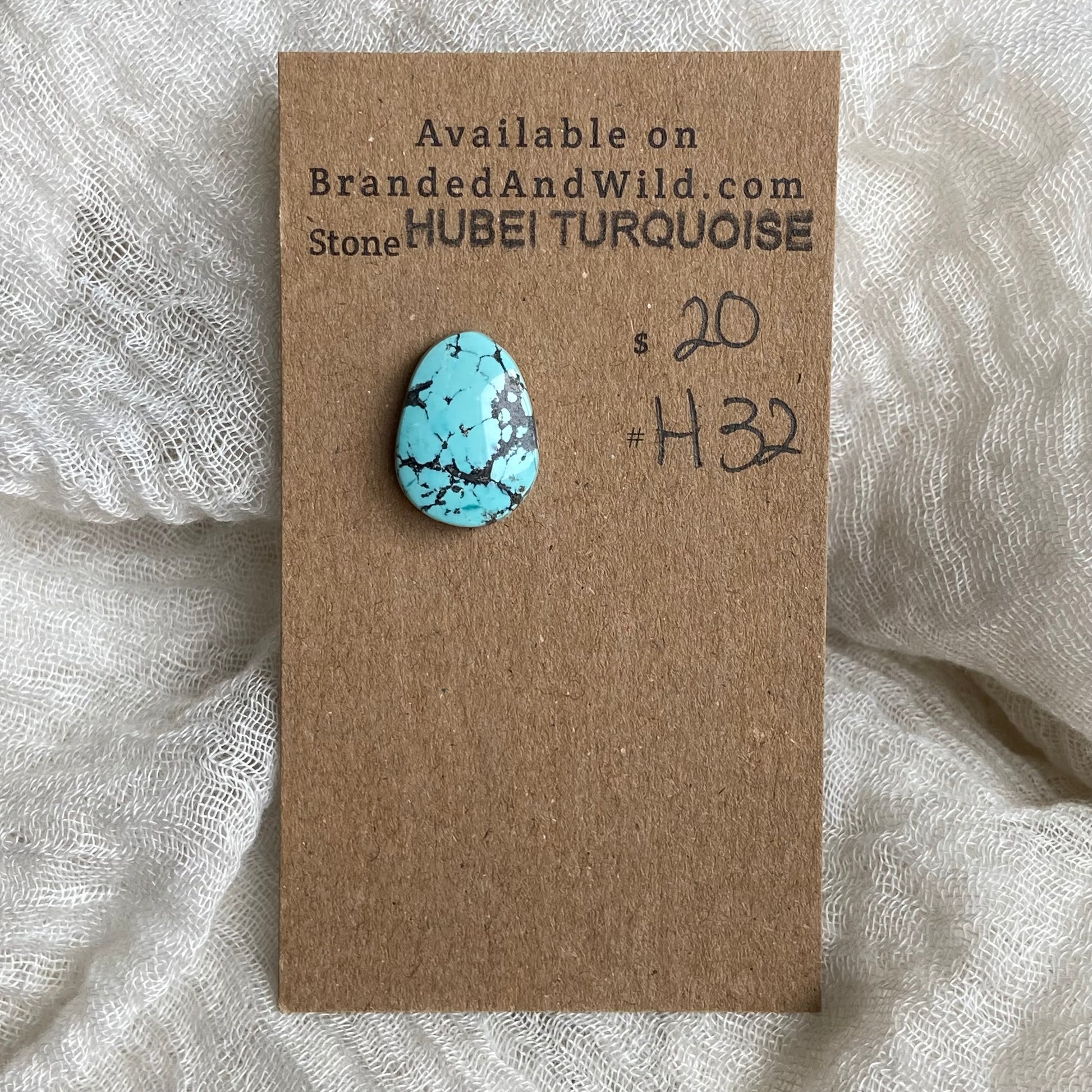 Hubei Turquoise Cabochon - H32 1242FFA6-C451-4F3E-BB21-B2F8BBBBB008 Brandedandwild.com