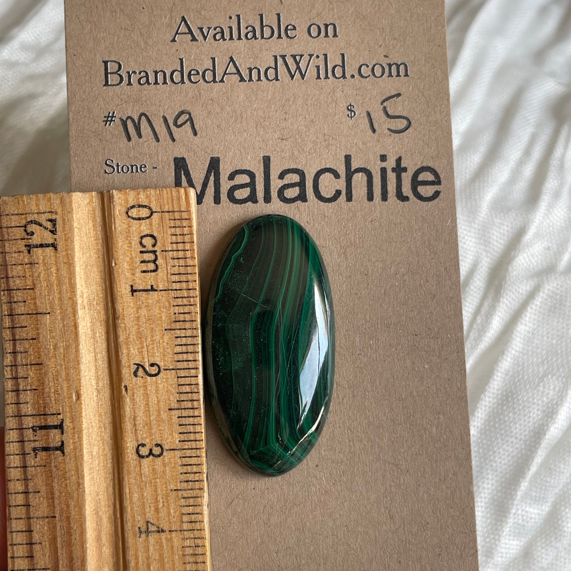 Malachite Cabochon - M19 1265C0AD-191E-477D-A37D-E83A98845121 Brandedandwild.com