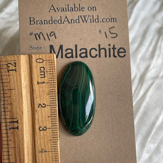 Malachite Cabochon - M19 1265C0AD-191E-477D-A37D-E83A98845121 Brandedandwild.com