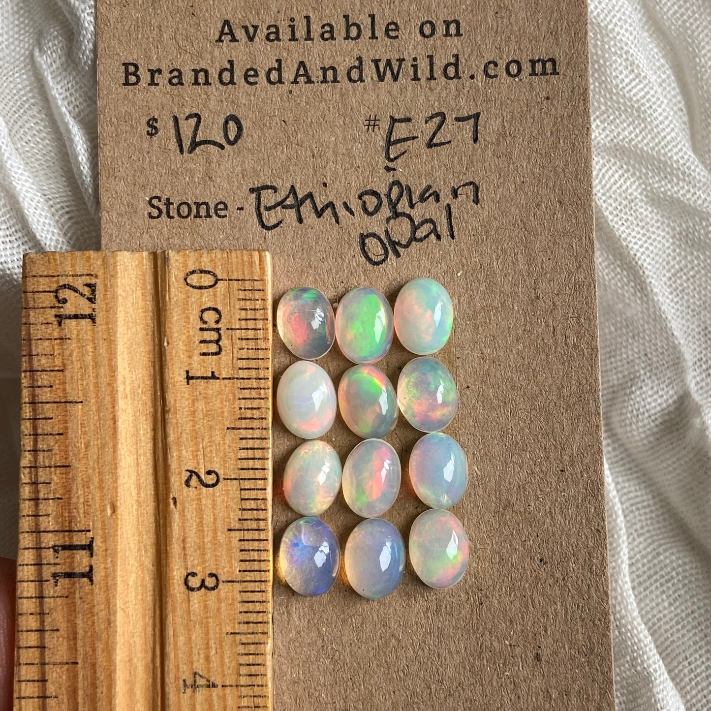 Ethiopian Opal Cabochon - E27 127AFB9E-E002-4122-B9E1-3AE27038863C Brandedandwild.com