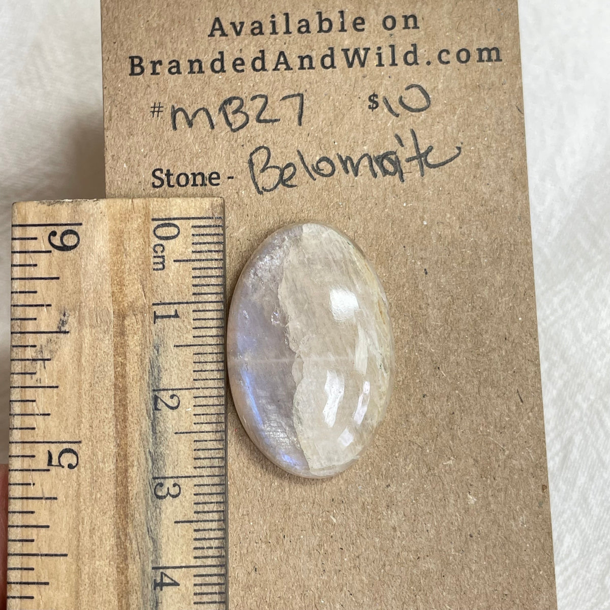 Belomrite Moonstone Cabochon - MB27 12830103-A742-4515-8FE4-7981501CF327 Brandedandwild.com