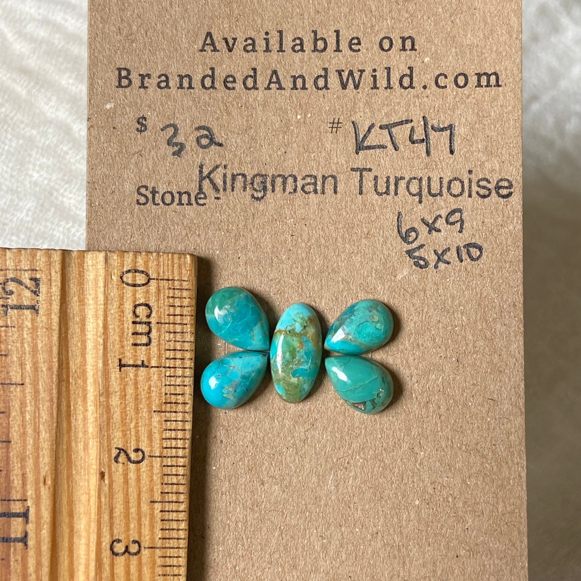 Kingman Turquoise Cabochon - KT47 1290A52A-6E3A-4370-8CA7-5BB9E8BB7C10 Brandedandwild.com