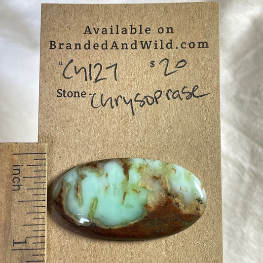 Chrysoprase Cabochon - CH127 12AF8F36-C2B3-490F-A35D-28EA9CB528AC Brandedandwild.com