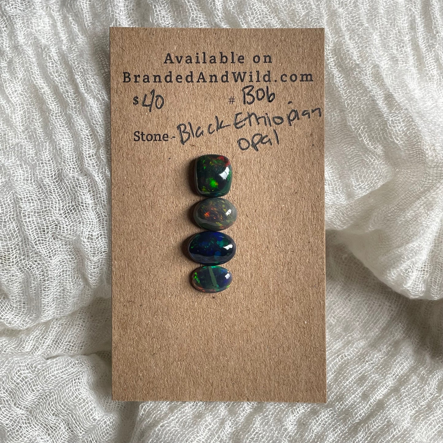 Black Opal - Cabochon - B06 12B07284-F9D6-4E0E-9F16-FF4066603E8C Brandedandwild.com