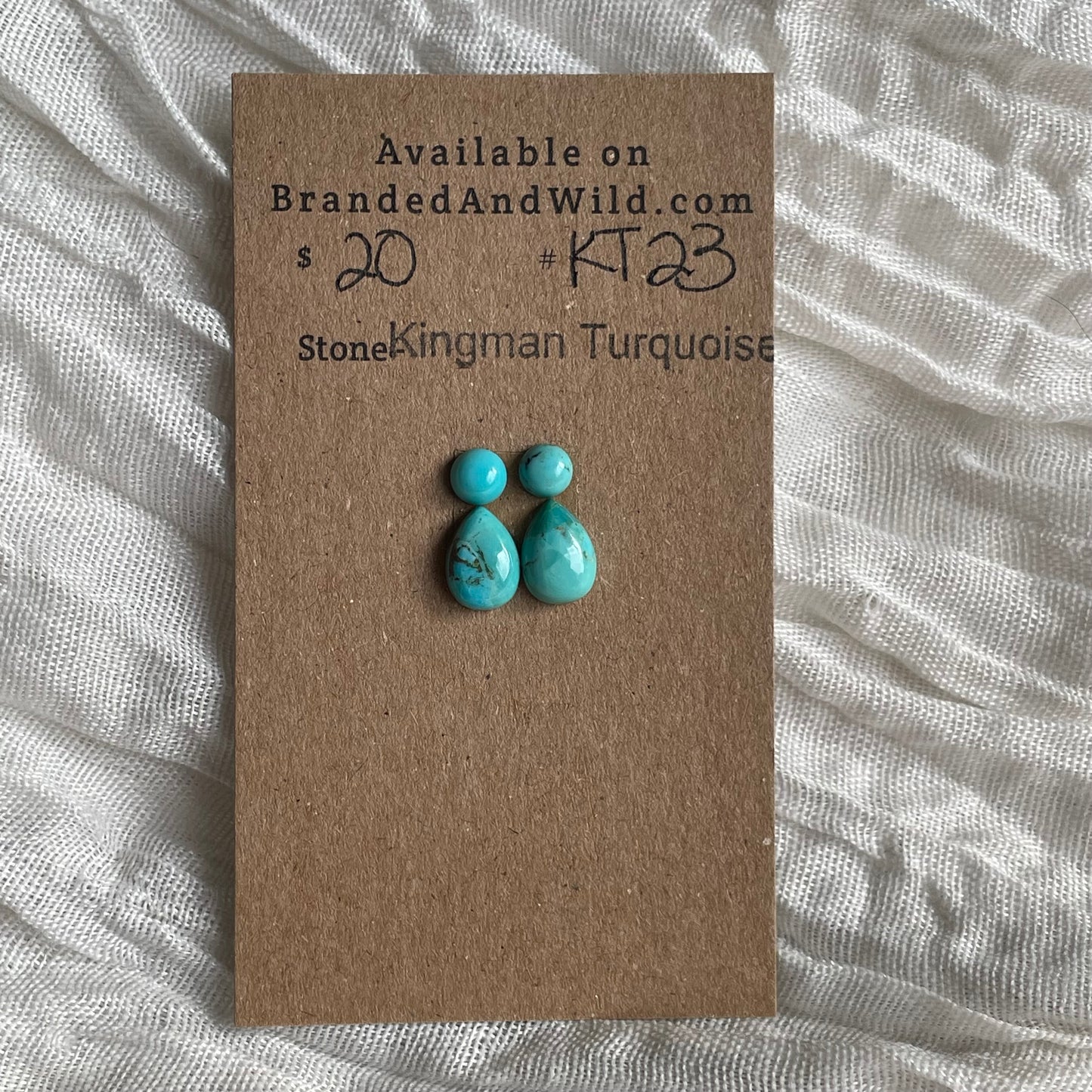 Kingman Turquoise Cabochon - KT23 12CA6BB4-E386-46EB-9AAE-F762A61DA19B Brandedandwild.com