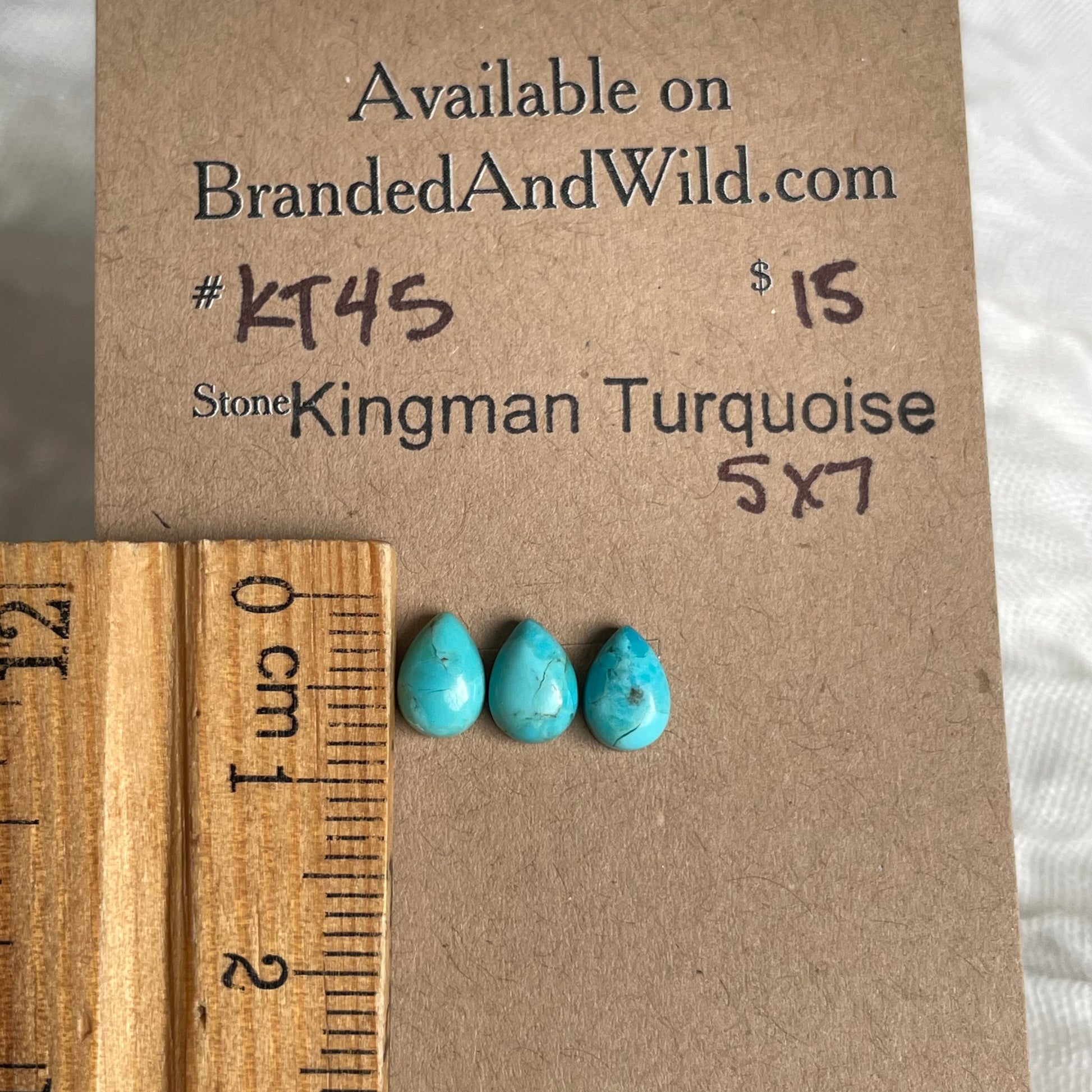 Kingman Turquoise Cabochon - KT45 12CC1B35-FC59-4C41-BCC5-7ACE96D193A5 Brandedandwild.com