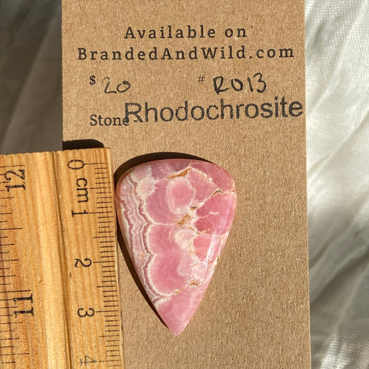 Rhodochrosite Cabochon - R13 12F912C5-33D3-4AE0-9809-6F9A1C596AE2 Brandedandwild.com
