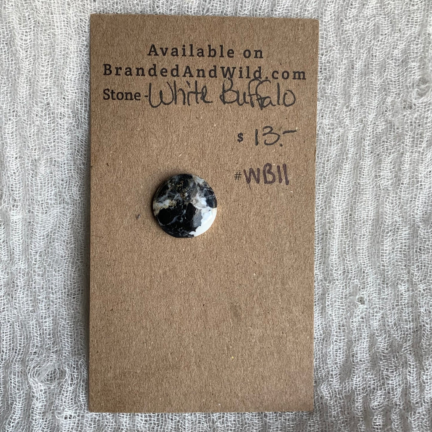 White Buffalo Cabochon - WB11