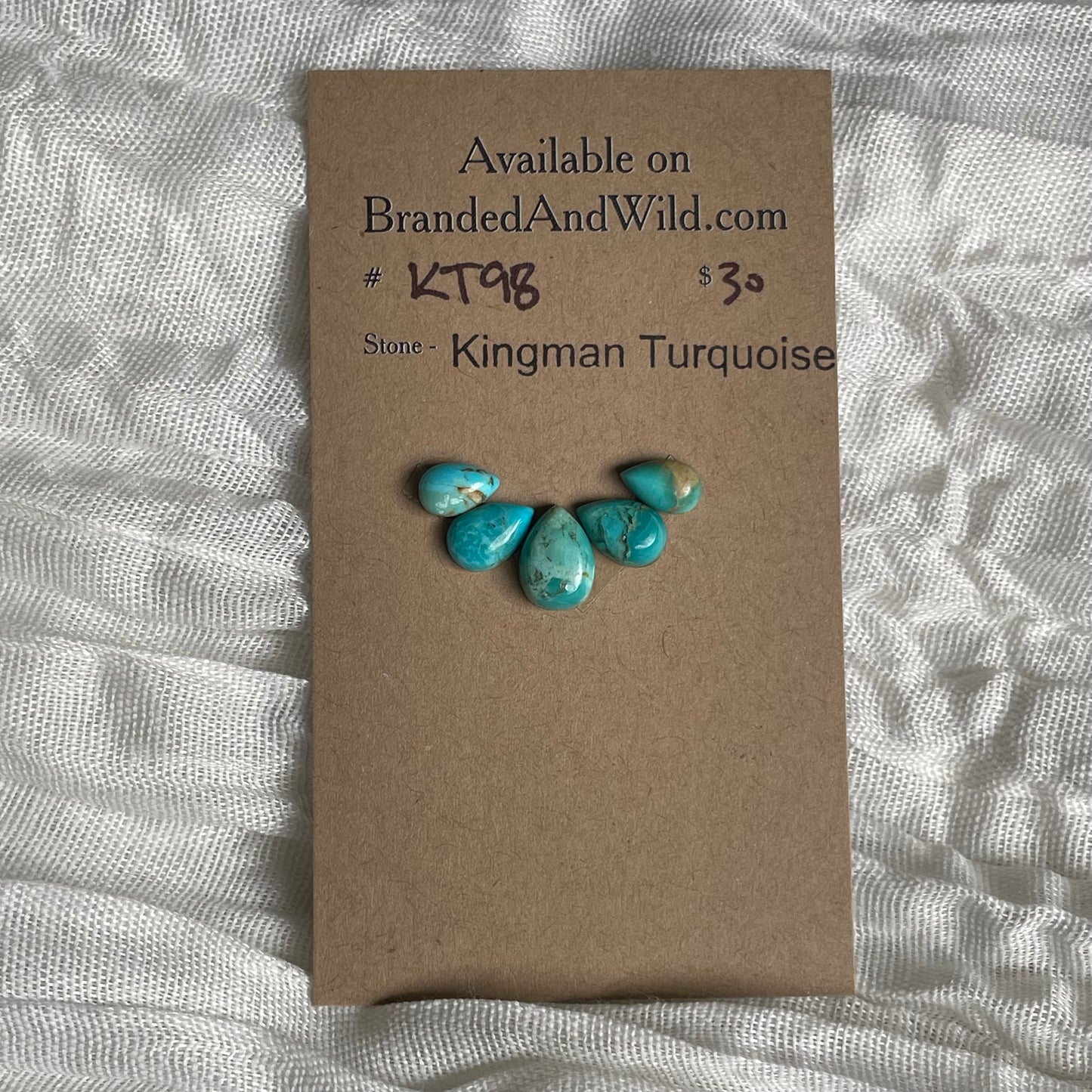 Kingman Turquoise Cabochon - KT98 136660A9-BA25-416A-85E6-27747BE39500 Brandedandwild.com